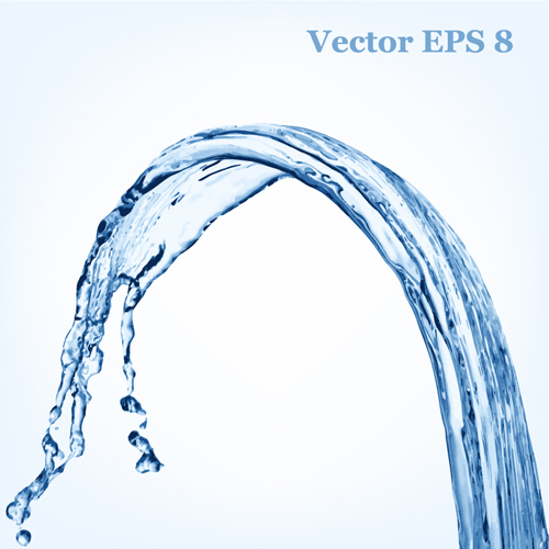 Transparent water splash effect vector background 23