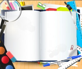 Vector background school elements illustration 04