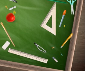 Vector background school elements illustration 06