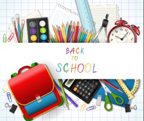 Vector background school elements illustration 10