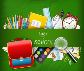 Vector background school elements illustration 11