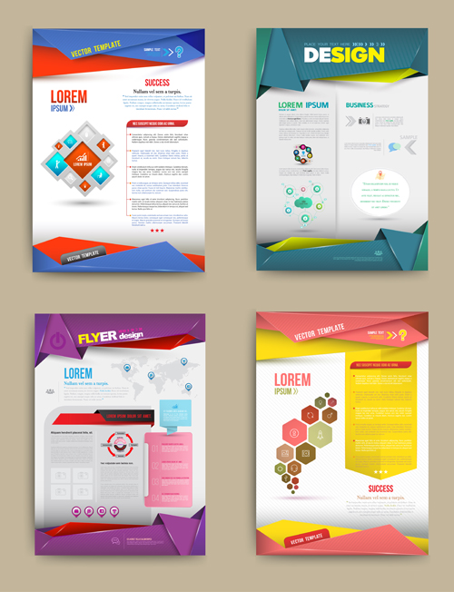 Vector cover brochure modern design 02