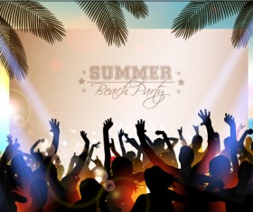Vector flyer summer night party design material 02
