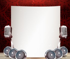 Vector flyer summer night party design material 03