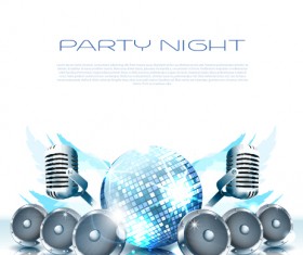 Vector flyer summer night party design material 07