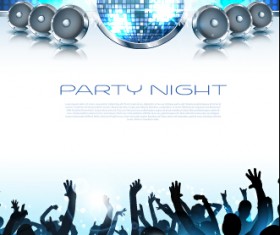 Vector flyer summer night party design material 12