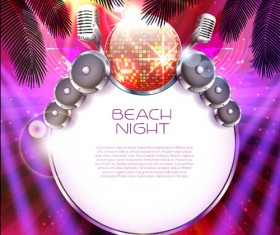 Vector flyer summer night party design material 13