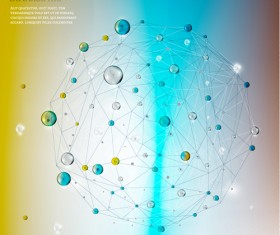 Vector molecule infographics template set 01