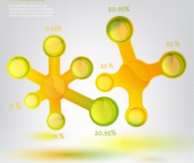 Vector molecule infographics template set 05