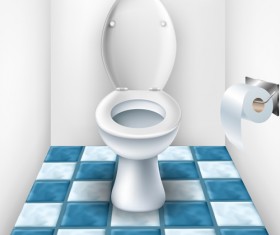 Vector toilet design elements set 01