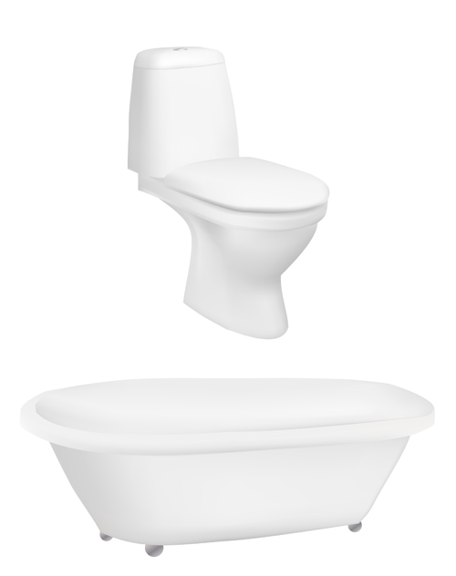 Vector toilet design elements set 06