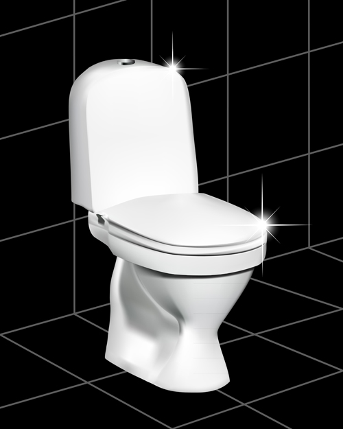 Vector toilet design elements set 08