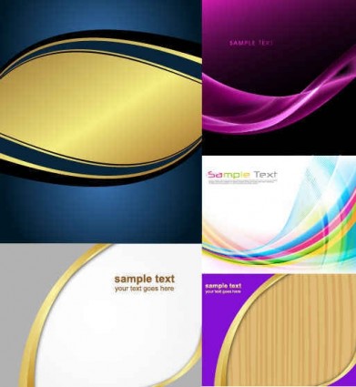 Abstract lines background graphics set vector