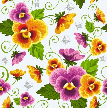 Beautiful flowers background art vector 02