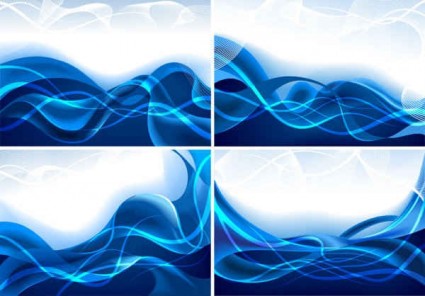 Dynamic wavy lines blue background graphics vector
