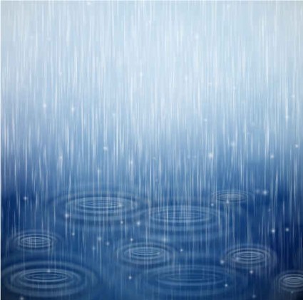 Raindrops with water blue background vector