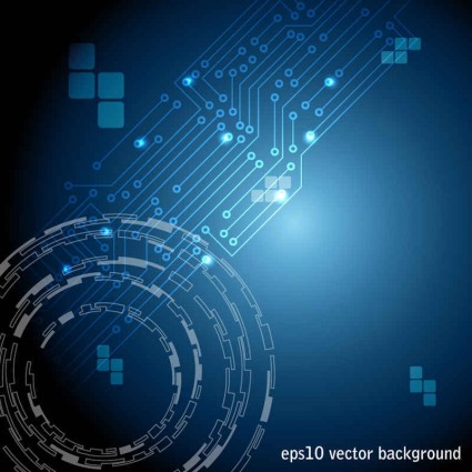 Blue styles tech background vector 02