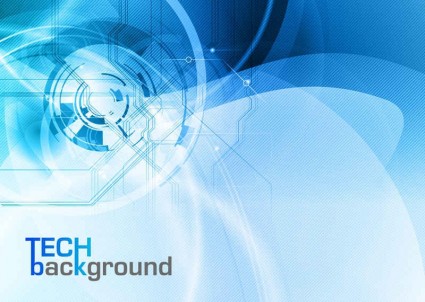 Blue styles tech background vector 01