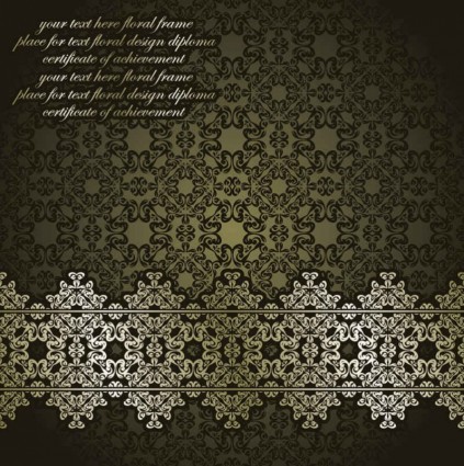 Classic european pattern background 02 vectors material