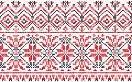 Retro knitting patterns seamless vector material 02