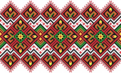 Retro knitting patterns seamless vector material 03