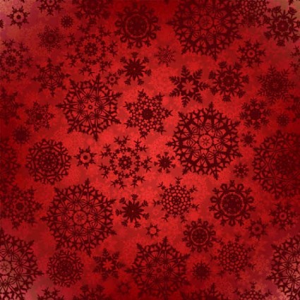 Snowflake pattern with red background vector