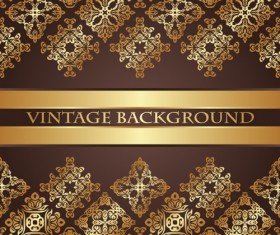 luxurious vintage backgrounds gold vector 01