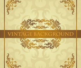 luxurious vintage backgrounds gold vector 02