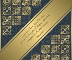 luxurious vintage backgrounds gold vector 04