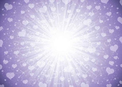 Purple love background vector material