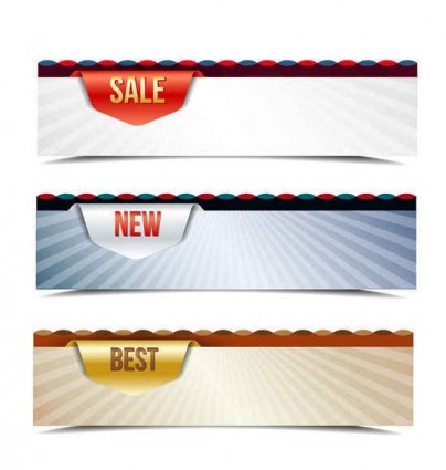 Modern sales banners vector