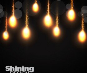 sining light bulb vector background