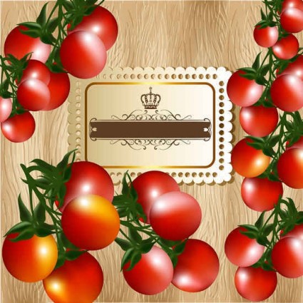 Fresh tomatoes with background vecotr
