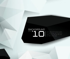 3D polygonal modern background vector 01