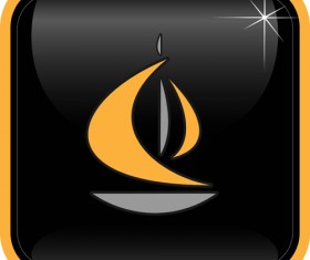 Abstract logos with textured background vector set 01