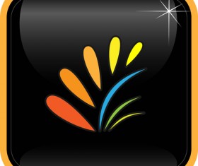 Abstract logos with textured background vector set 02