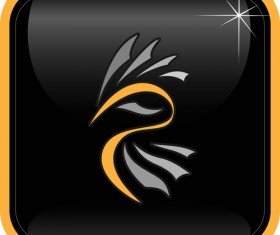 Abstract logos with textured background vector set 05