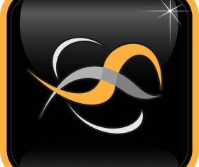 Abstract logos with textured background vector set 07