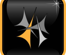 Abstract logos with textured background vector set 09