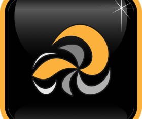 Abstract logos with textured background vector set 10