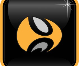 Abstract logos with textured background vector set 11