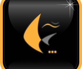 Abstract logos with textured background vector set 22