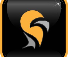 Abstract logos with textured background vector set 23