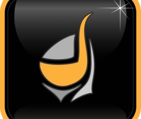 Abstract logos with textured background vector set 24