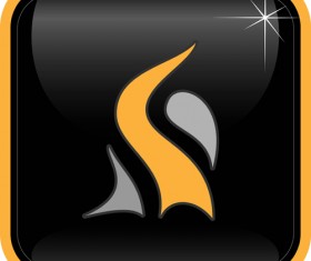 Abstract logos with textured background vector set 25