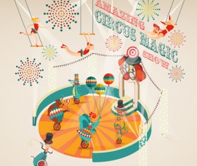 Amazing circus show vector illustration 04