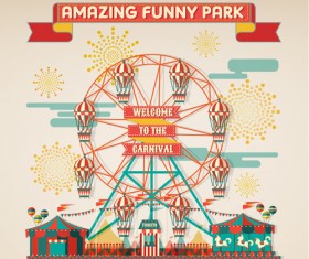 Amazing circus show vector illustration 05