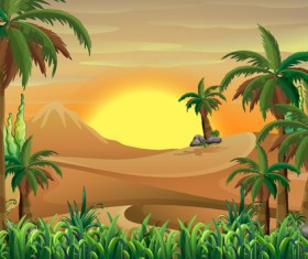 Background desert design elements vector 03
