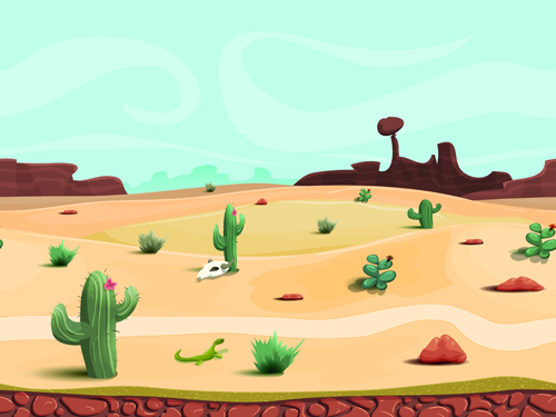 Background desert design elements vector 05