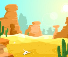 Background desert design elements vector 06